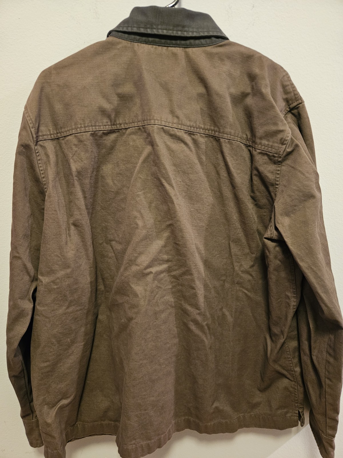 Lucky Brand Moto Club Brown Factory faded and distressed Utility Jacket sz XL