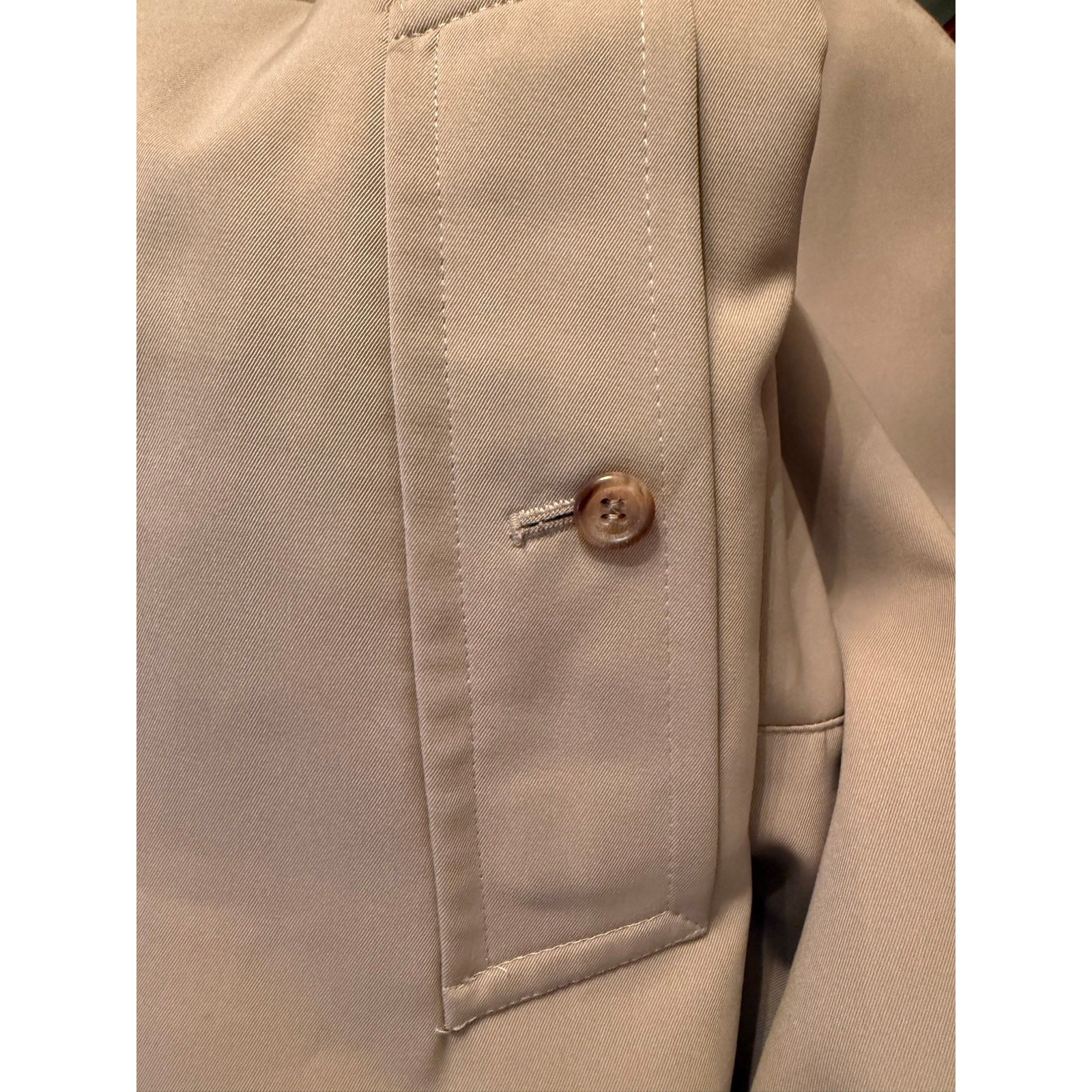 Burberry Trench Coat Mens 46 Regular Tan Nova Check Lining Removable Wool Liner