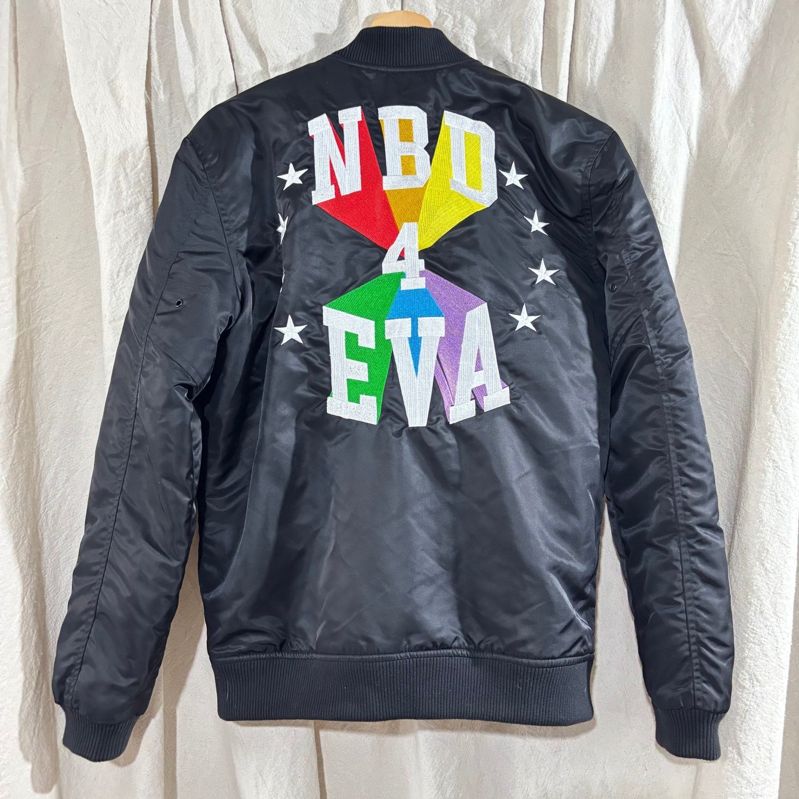 Rare Archive UNIF «NBD 4 EVA» Rainbow Embroidery Bomber Jacket S