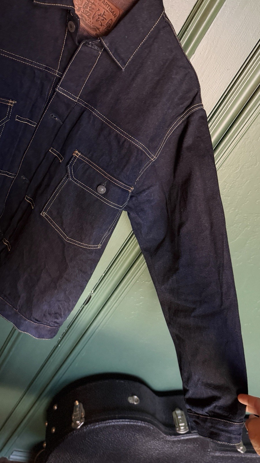 STUDIO D’ARTISAN Indigo Kakishibu Dyed Selvedge Type II Jacket Sz 44 US Seller