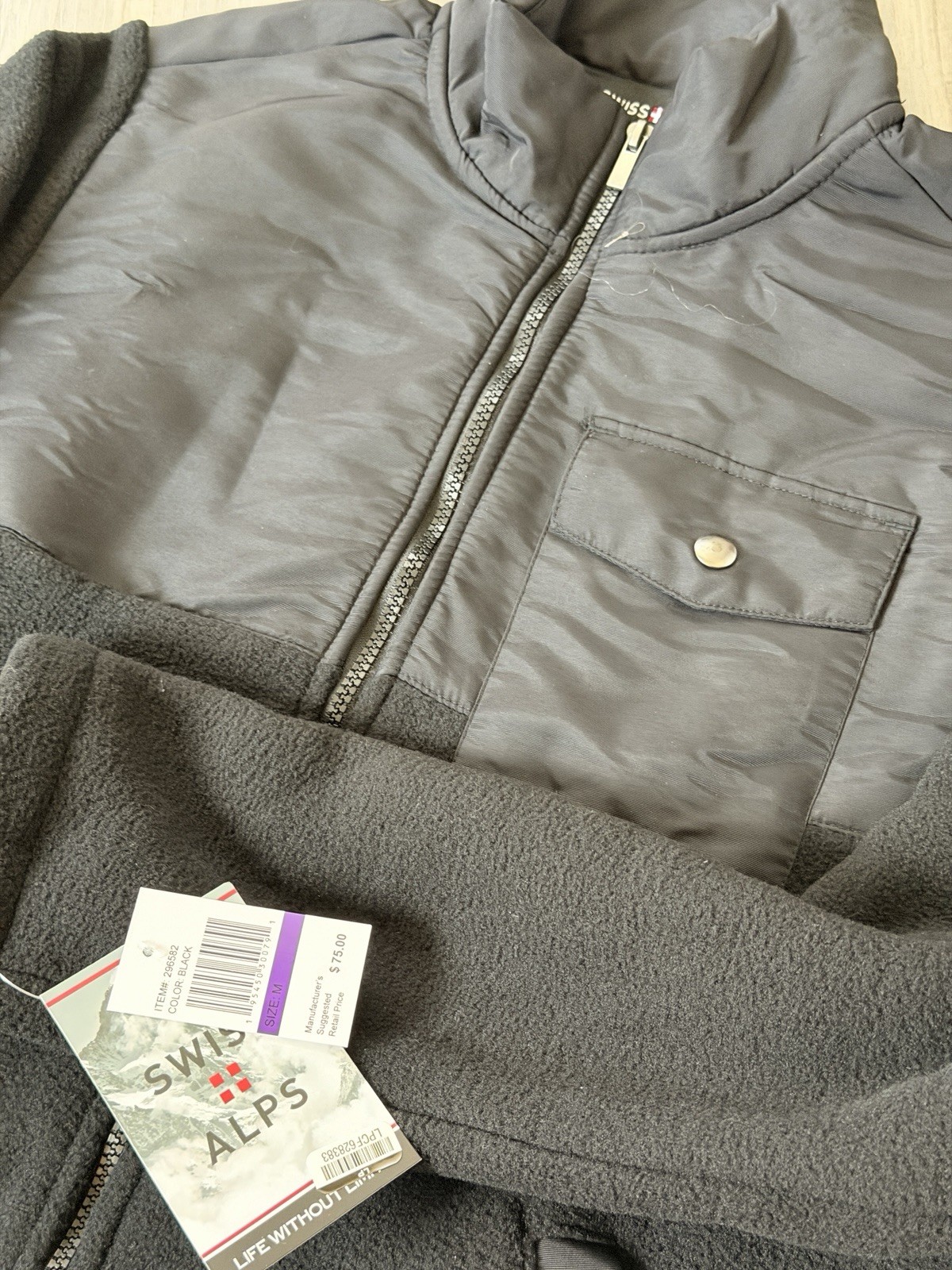 Swiss Alps Mens Full Performance Polar Fleece Jacket Sweatshirt with Pockets