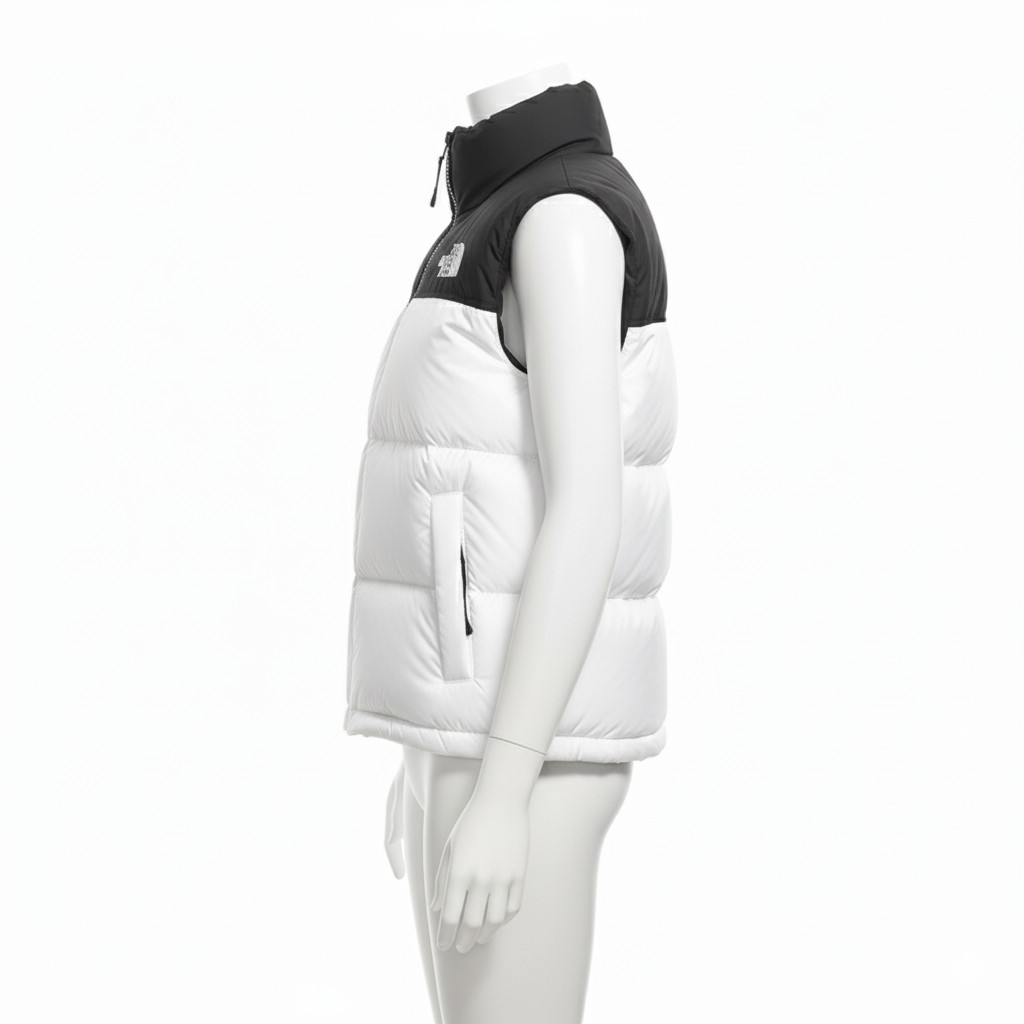Black-White 1996 Retro Down Sleeveless puffer Jacket XS/3XL SIZE