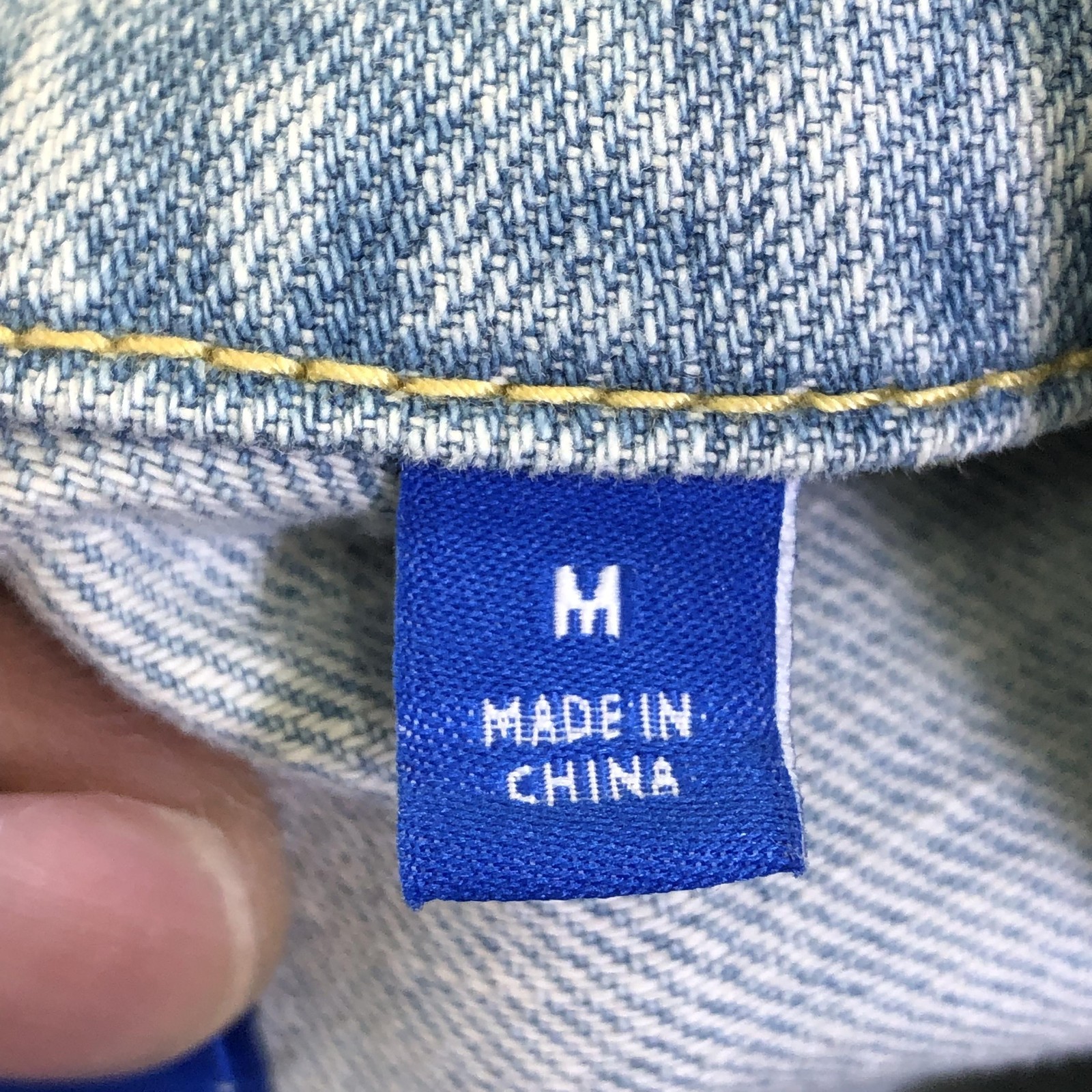Nautica Jacket Mens Medium Blue Denim Trucker Button Front Blue Sail Biker