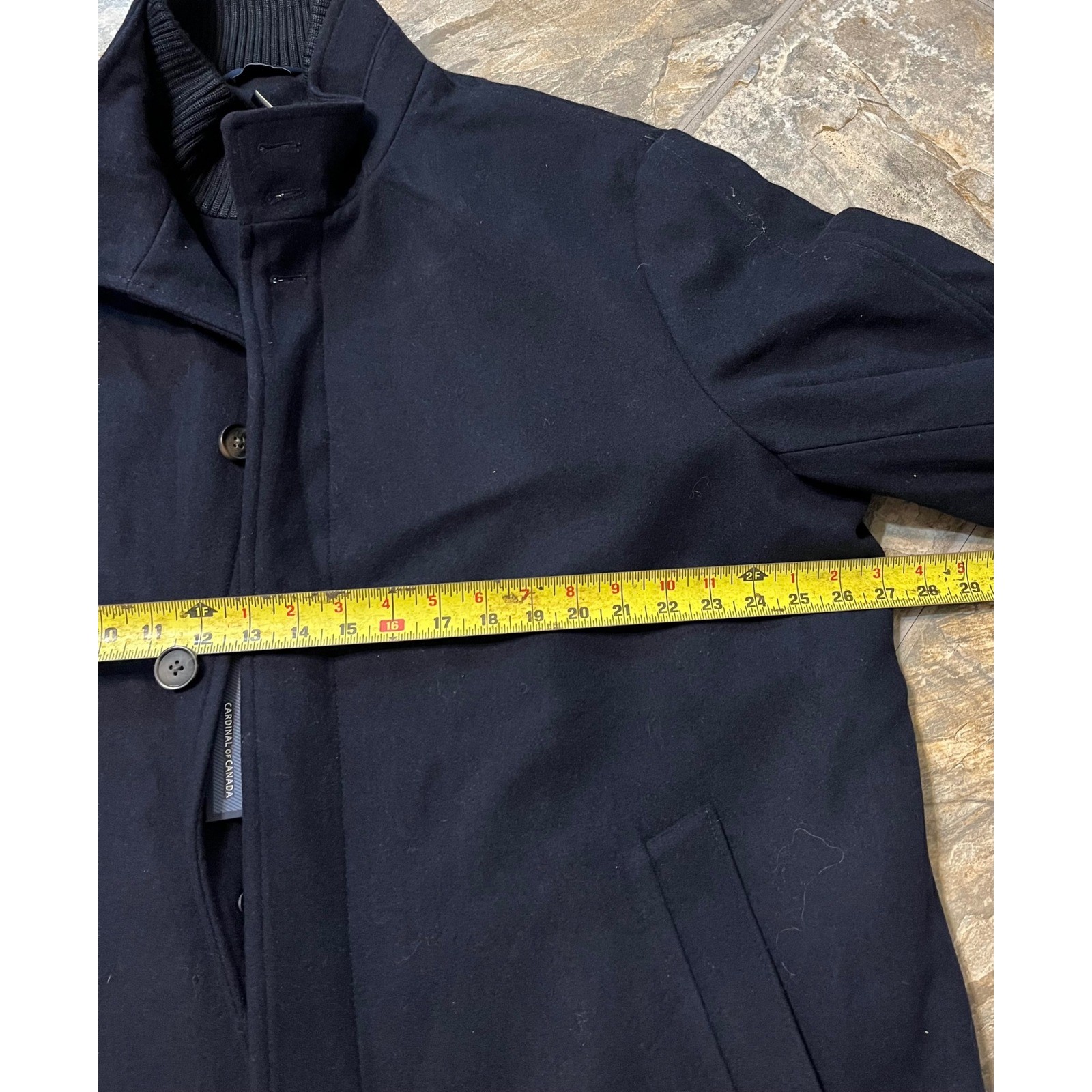 Cardinal of Canada Coat Mens XXL Navy New Wool Blend Double Mock Neck Jacket