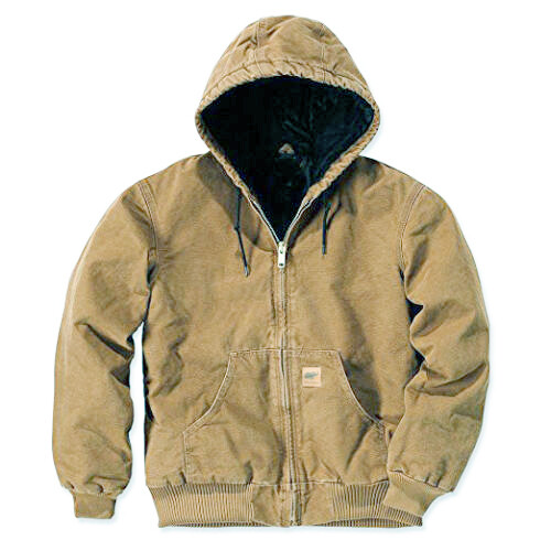 Men Sandstone Canvas Quilted Thermal Lined Duck Coat Winter Duck Jacket Work