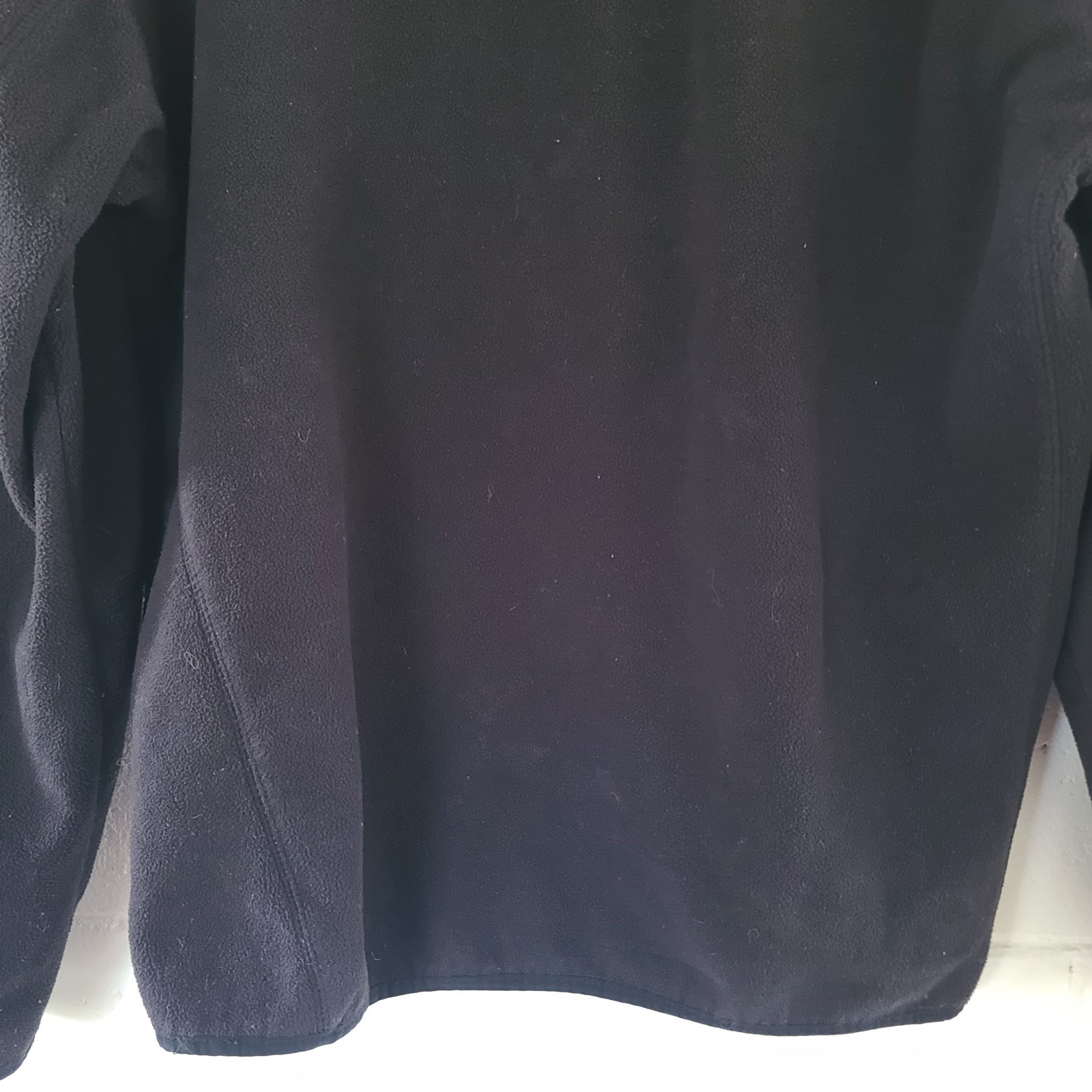 Timberland, Men Pullover Jacket Sz Medium Black Fleece 1/4 Zip Cangaroo Pocket