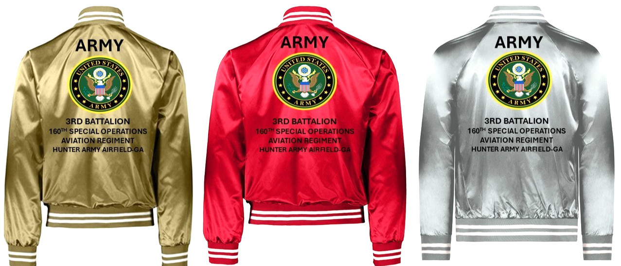 ARMY* US ARMY COMBINED ARMS*FORT LEAVENWORTH *SATIN JACKET*ARMY OFFICIAL LICENSE