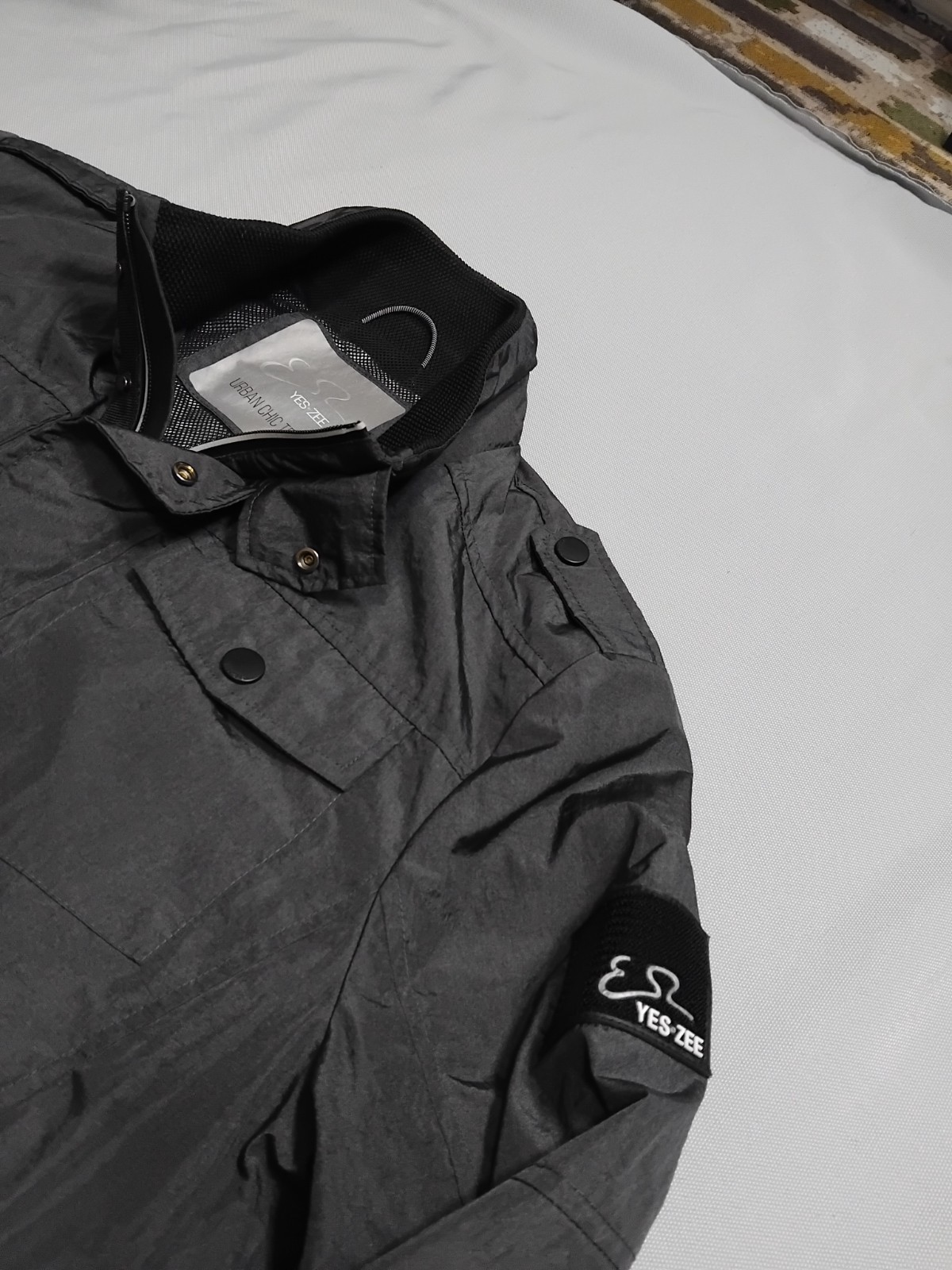 YES ZEE Urban Chic Tech Men’s Full Zip Stylish Italian Jacket Coat, Size L