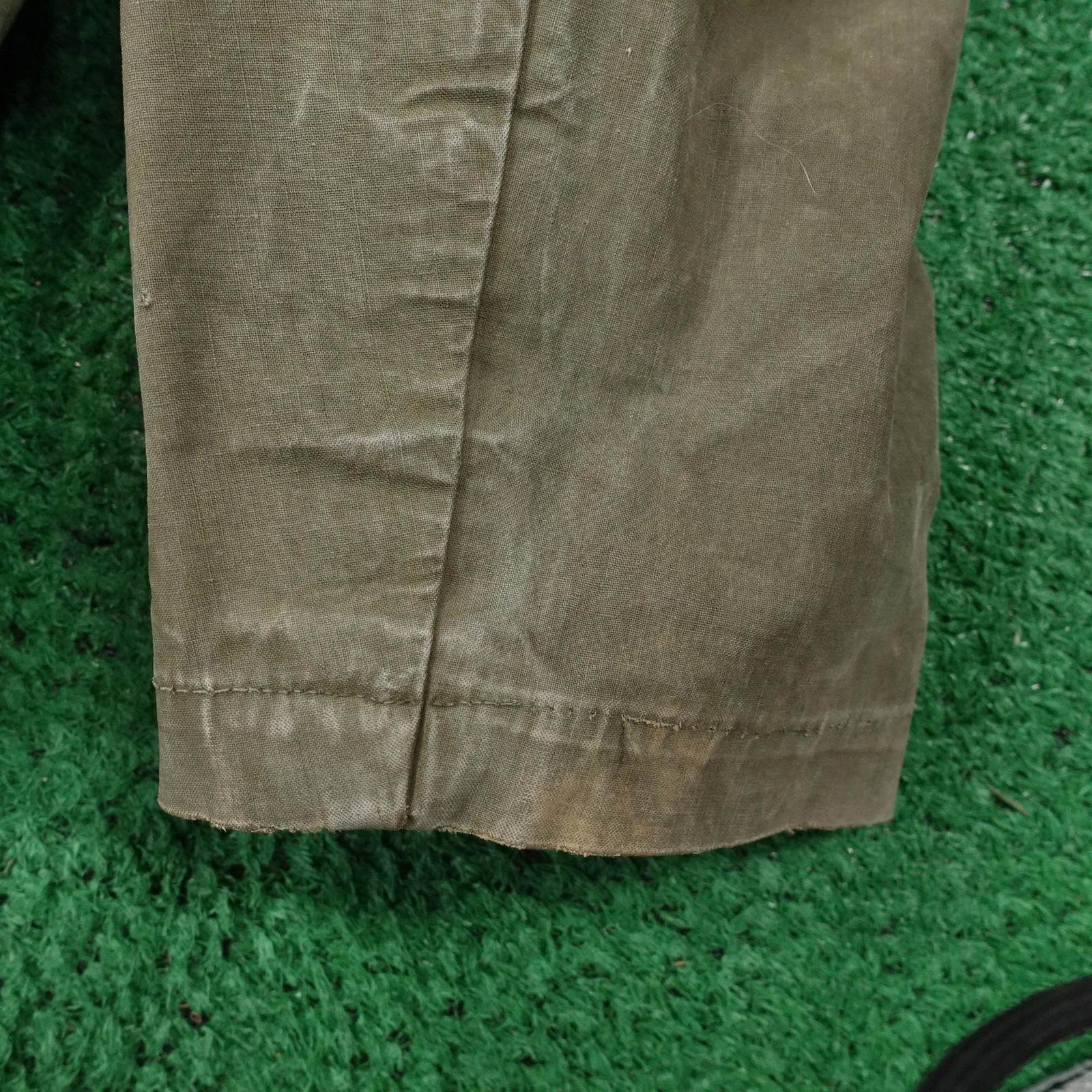 Vintage USN Jacket Medium Green Hooded Anorak Pullover Lace Up Navy Military WW2