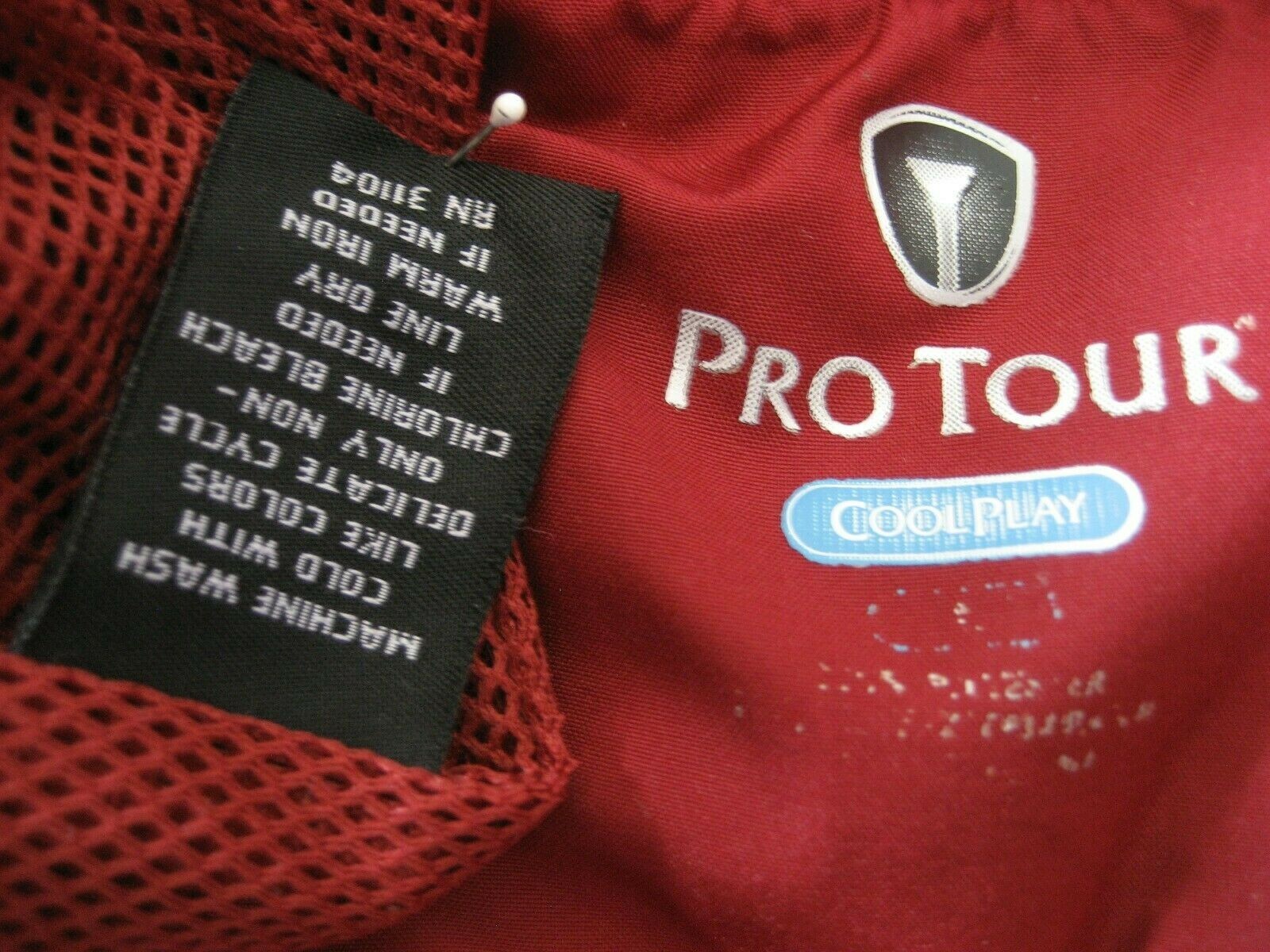 Pro Tour Cool Play Golf Windbreaker Jacket Lined Pull On Chest 54″ Maroon