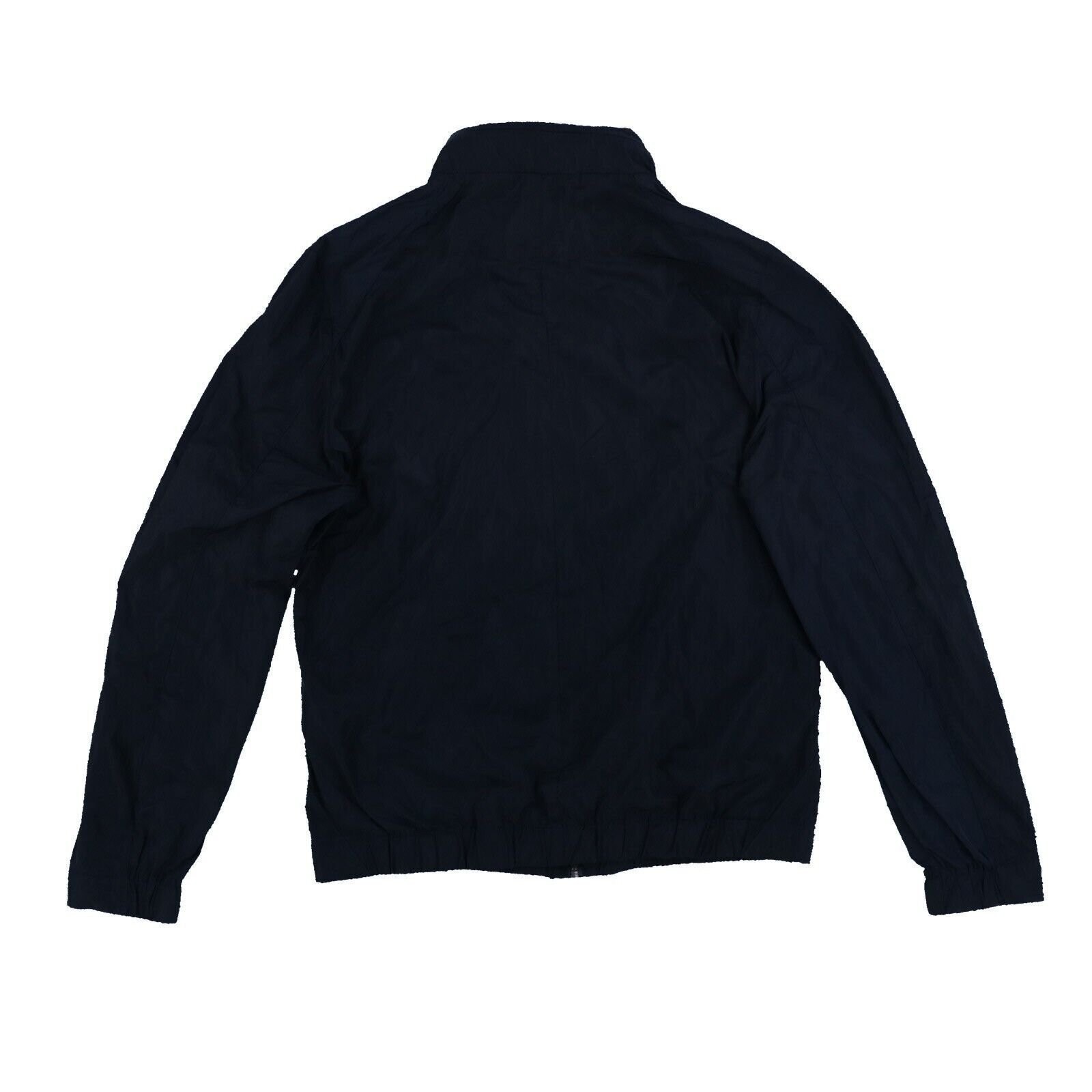 WRK Men’s Jacket Lightweight Button Down High Neck Zip Up Solid Black Medium New