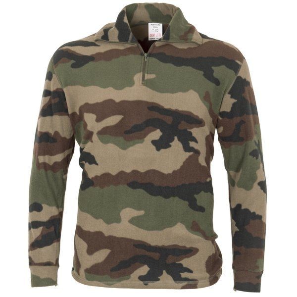 Authentic French Foreign Legion Army Soft Polar Fleece Shirt Quarter Zip XL 2XL