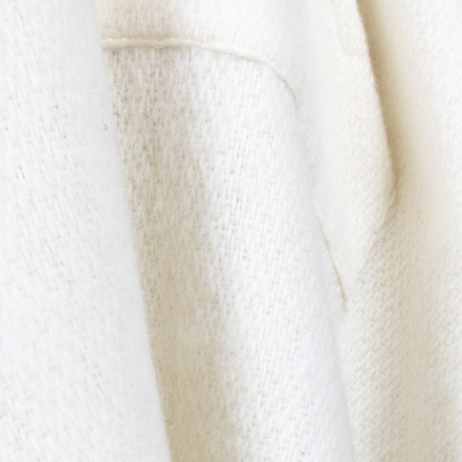 LLAMA WOOL WHITE MENS UNISEX LADY JEDI CAPE PONCHO JACKET WITH POCKET OTAVALO