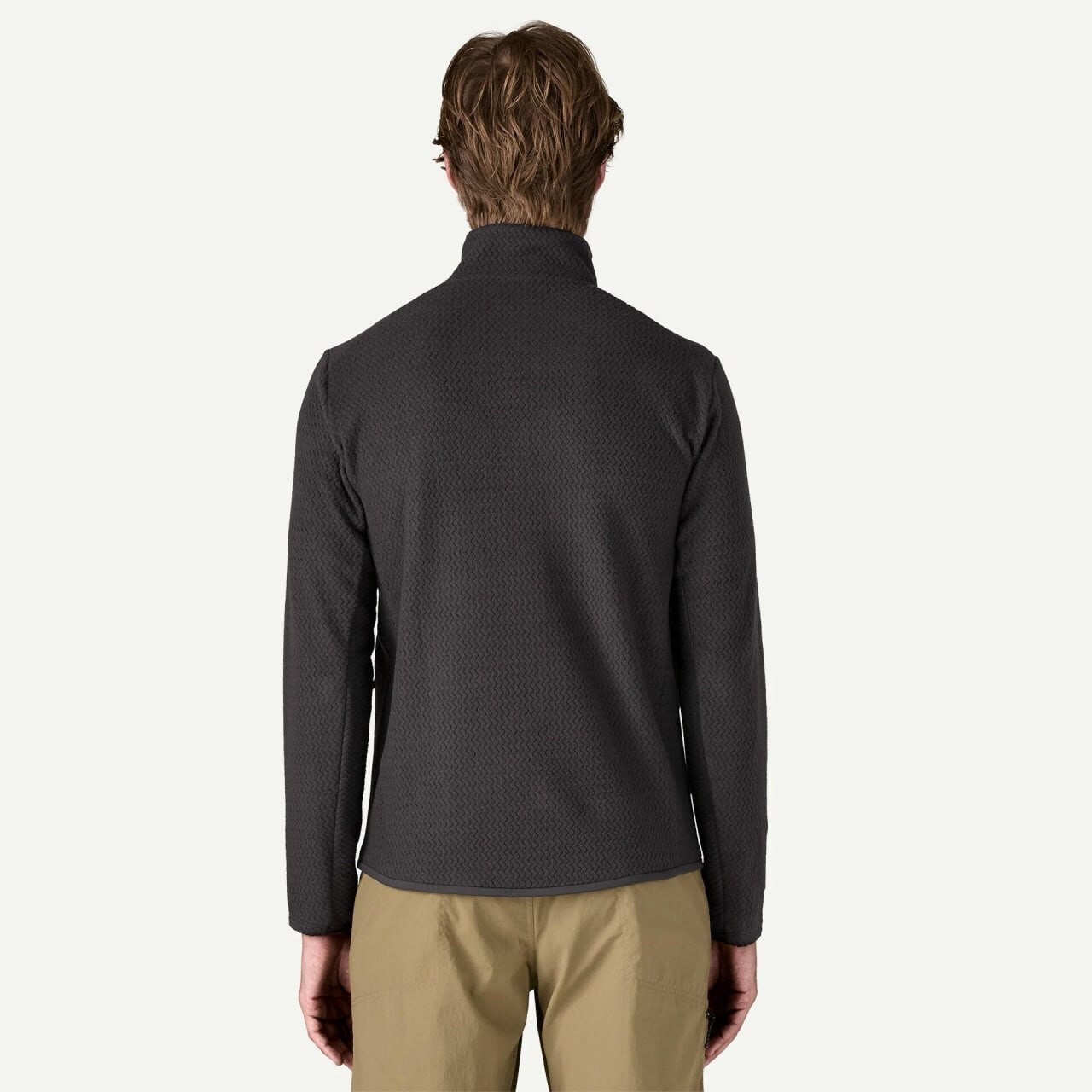 Patagonia R1 Air Fleece Jacket Mens Full Zip Lightweight Coal Orange 40275